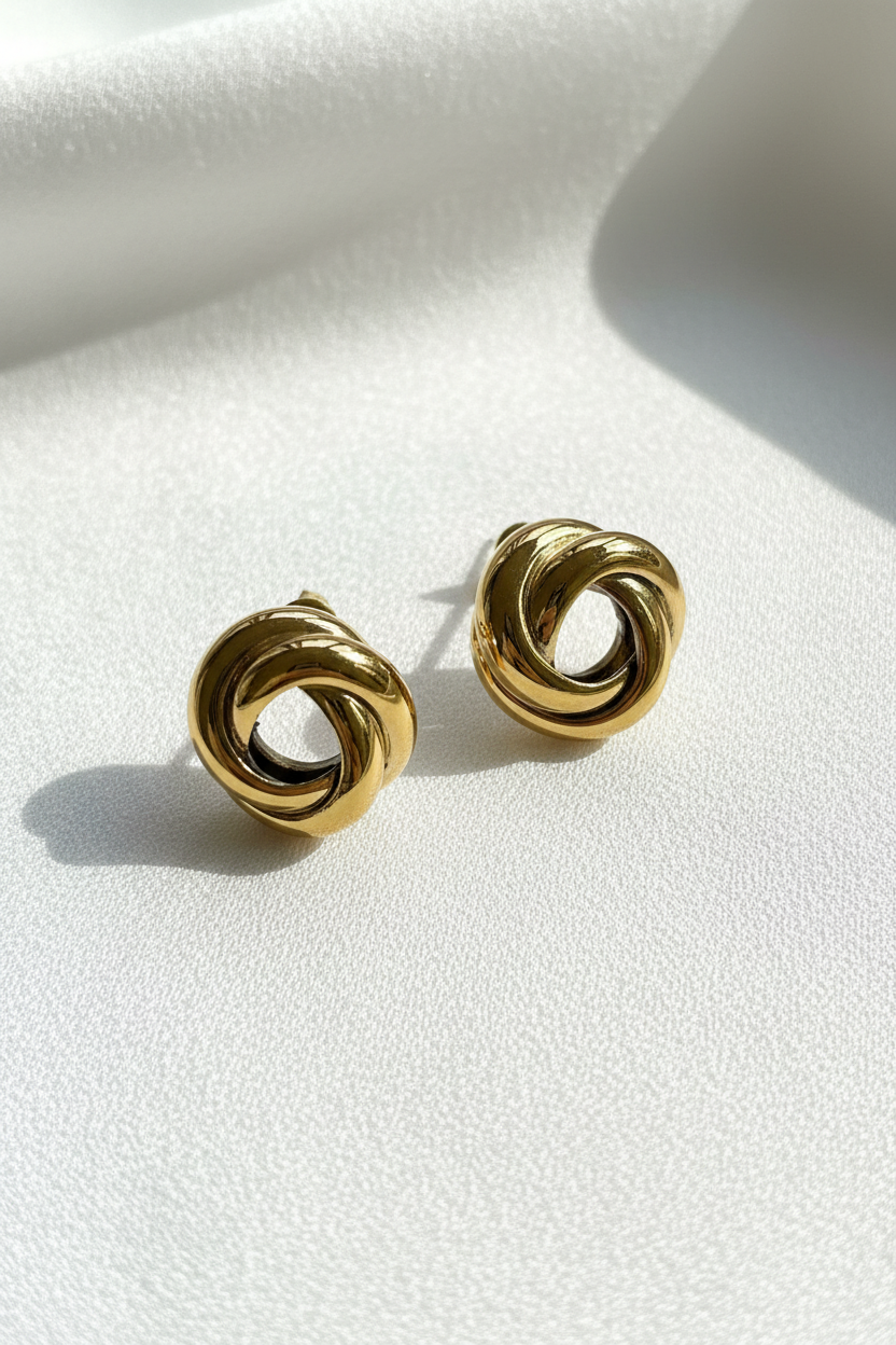 EARRINGS VINT / STAINLESS STEEL / 2cm
