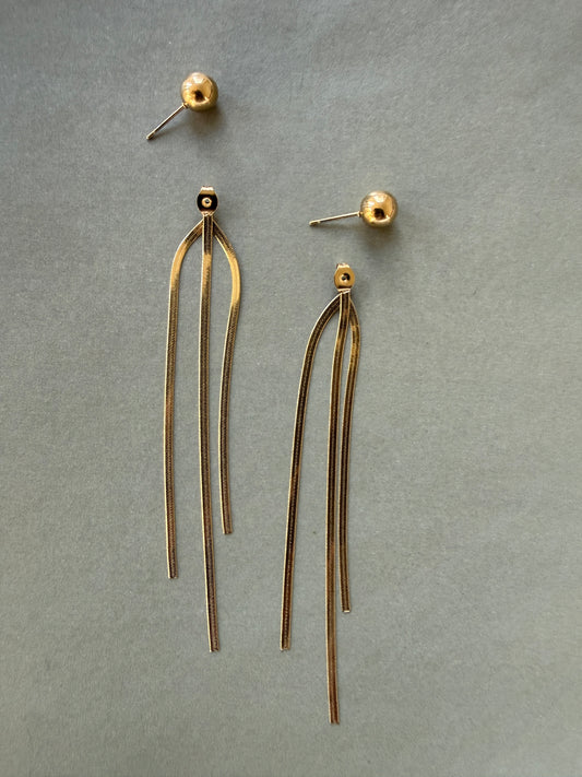 EARRINGS LONGÍ / STAINLESS STEEL / 5CM