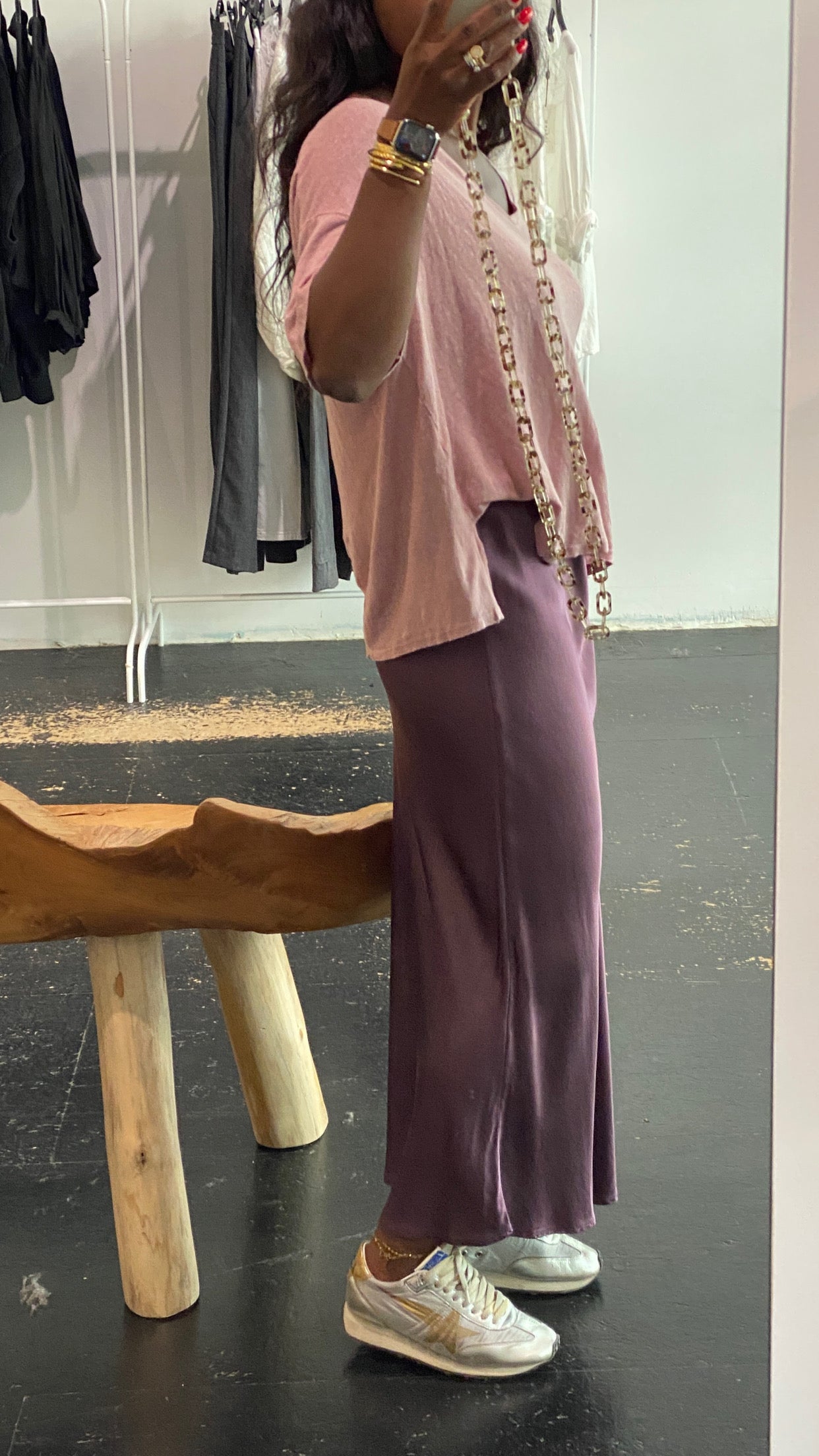 LEXIE silk/viscose skirt color prune