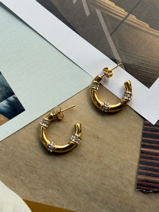 EARRINGS NELKA / STAINLESS STEEL / 2CM