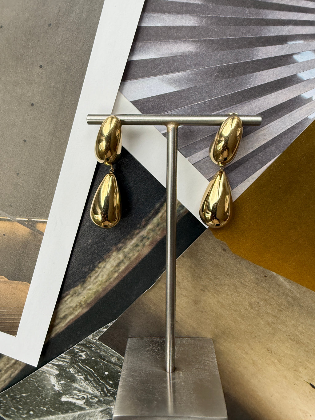 STAINLESS STEEL EARRINGS, 5CM