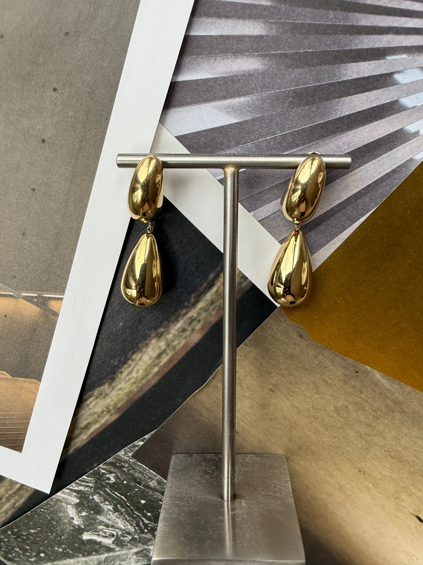 EARRINGS TINOU / STAINLESS STEEL / 5CM