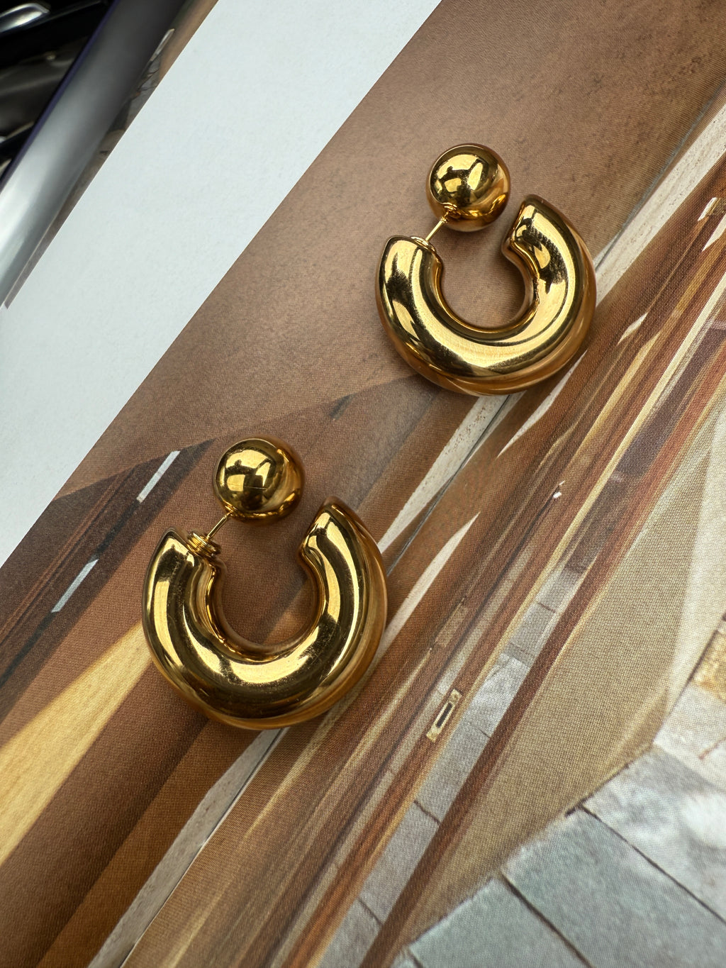 Bubble Earrings, Stainless Steel, Sold/Price per Pair