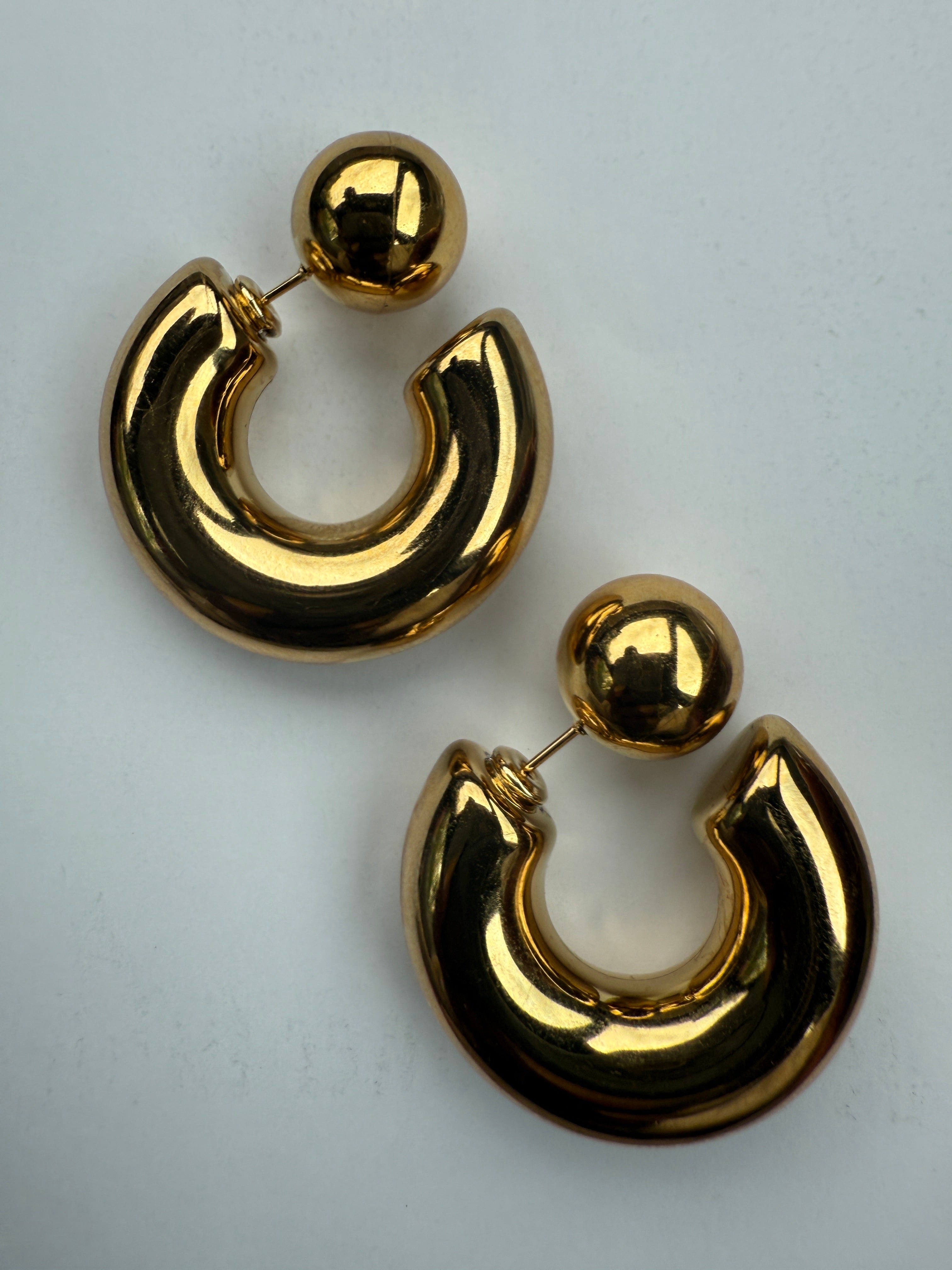 Bubble Earrings, Stainless Steel, Sold/Price per Pair