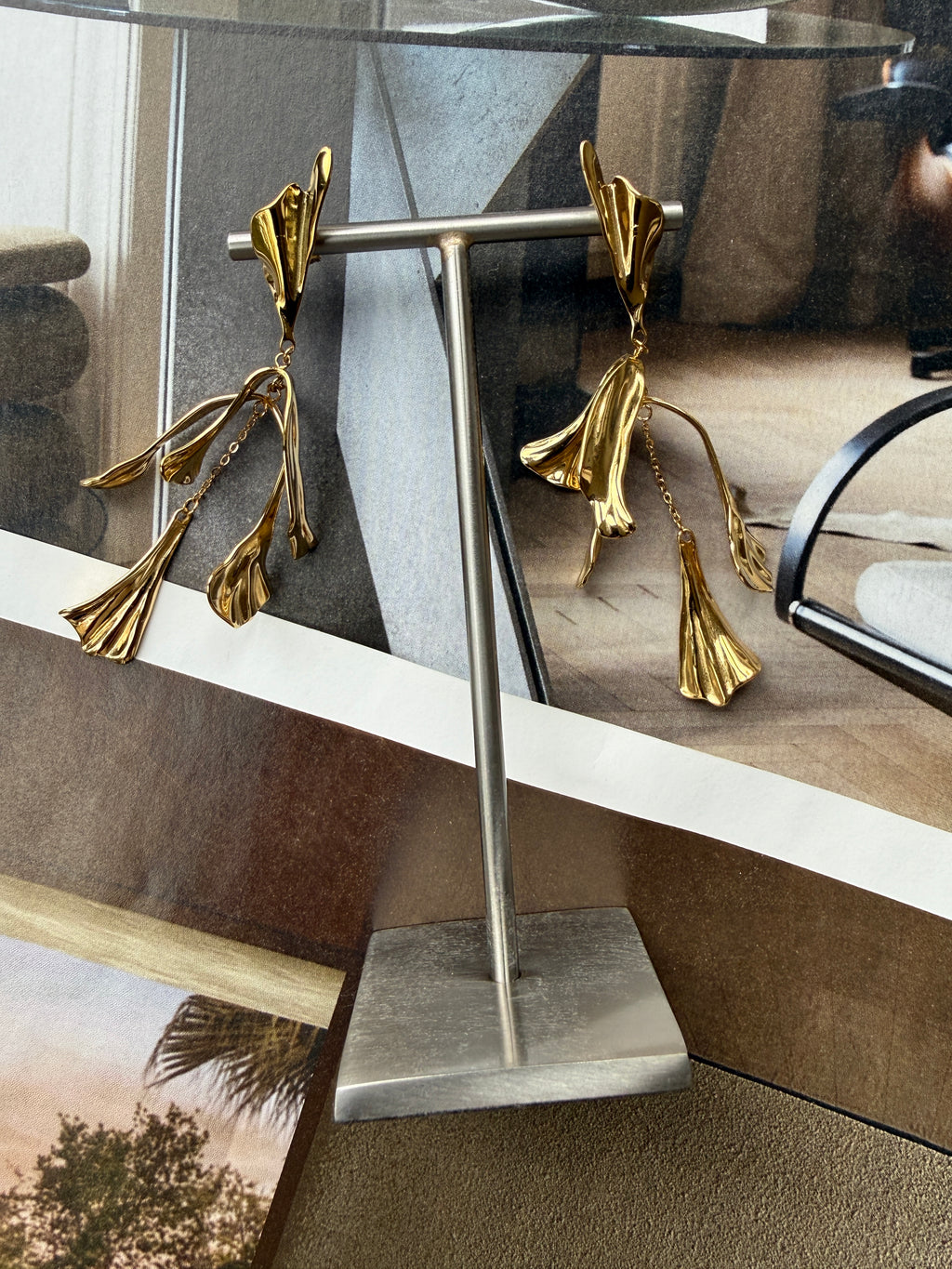 RIZZO EARRINGS / STAINLESS STEEL / 6CM