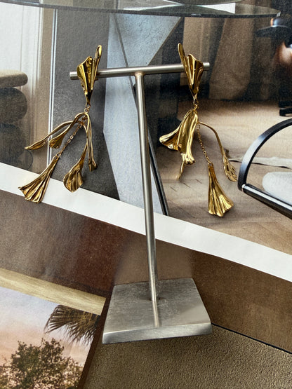 EARRINGS RIZZO / STAINLESS STEEL / 6CM