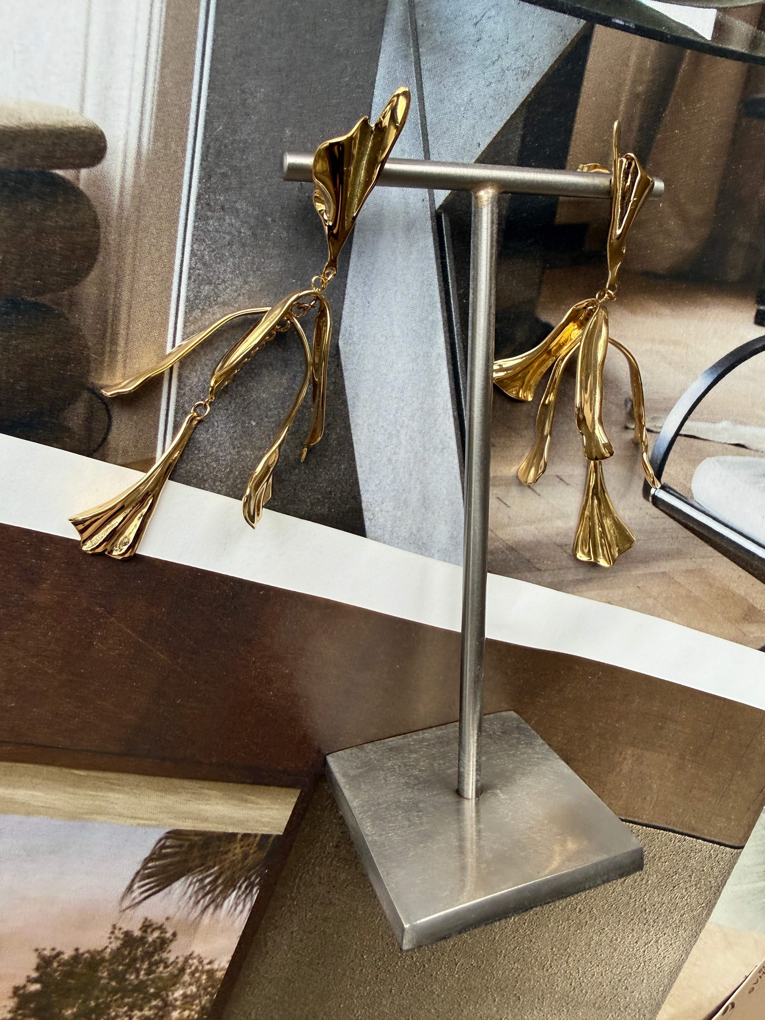 RIZZO EARRINGS / STAINLESS STEEL / 6CM