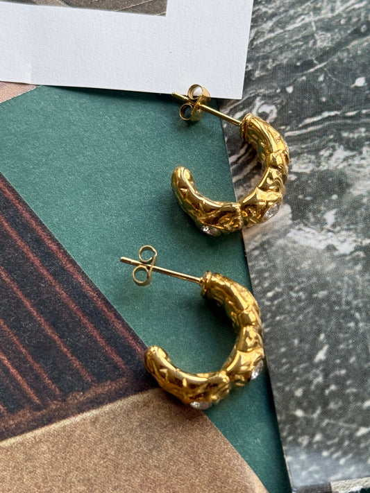 EARRINGS ÉSTRA / STAINLESS STEEL / 2CM