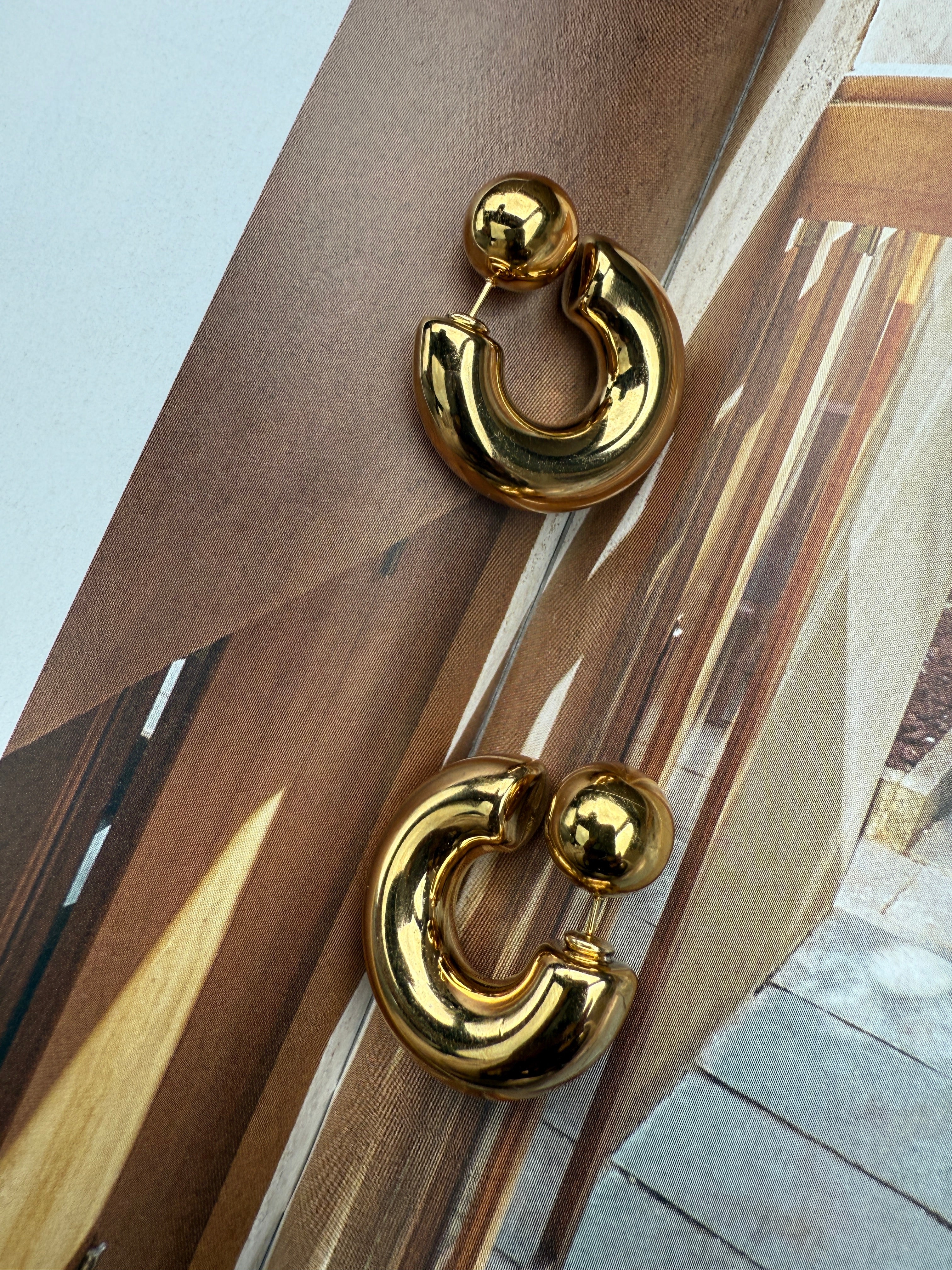 Bubble Earrings, Stainless Steel, Sold/Price per Pair