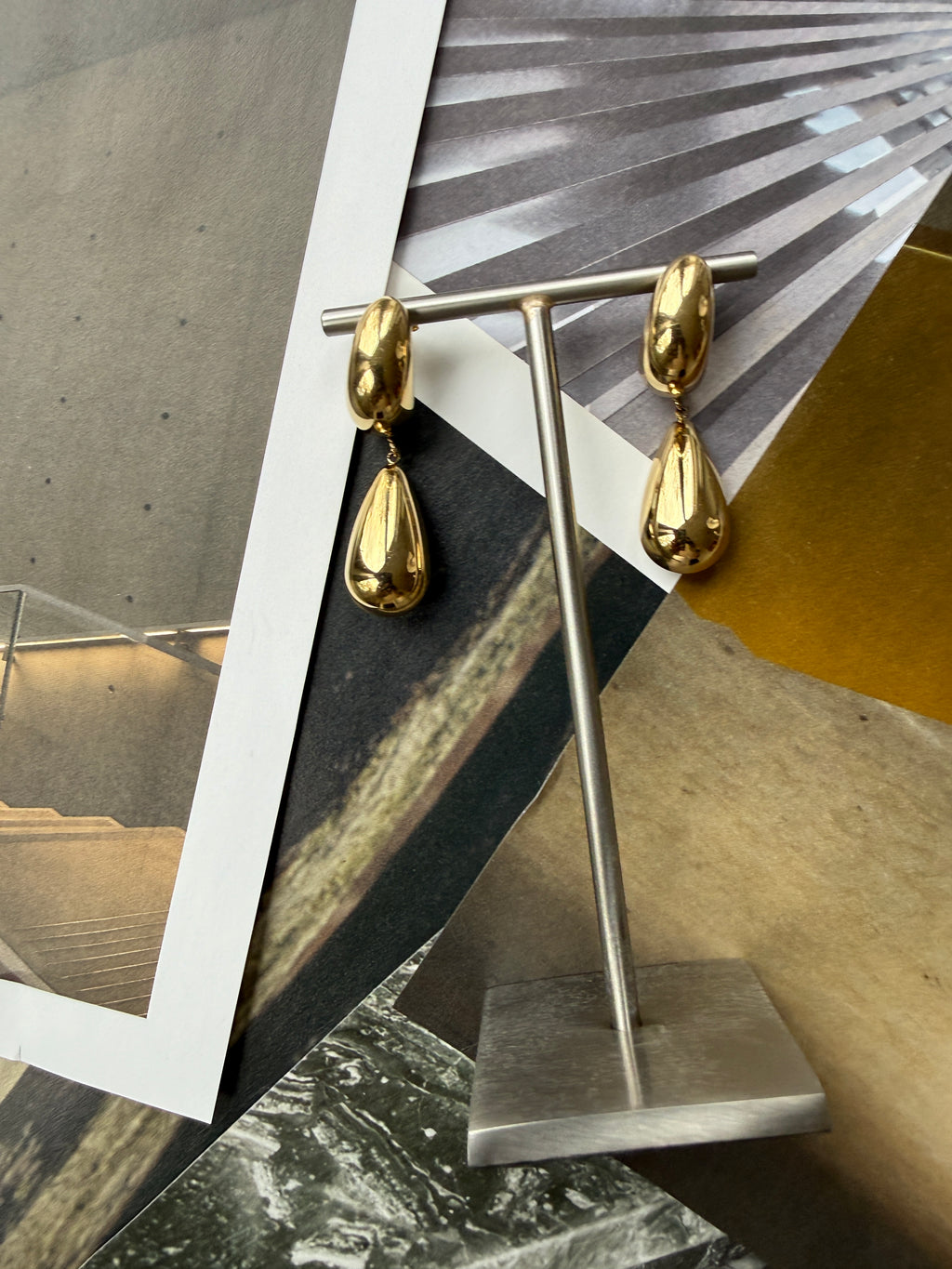 STAINLESS STEEL EARRINGS, 5CM