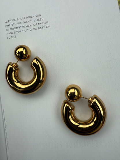 Earrings Bubble / Stainless Steel / 2cm / Not Heavy