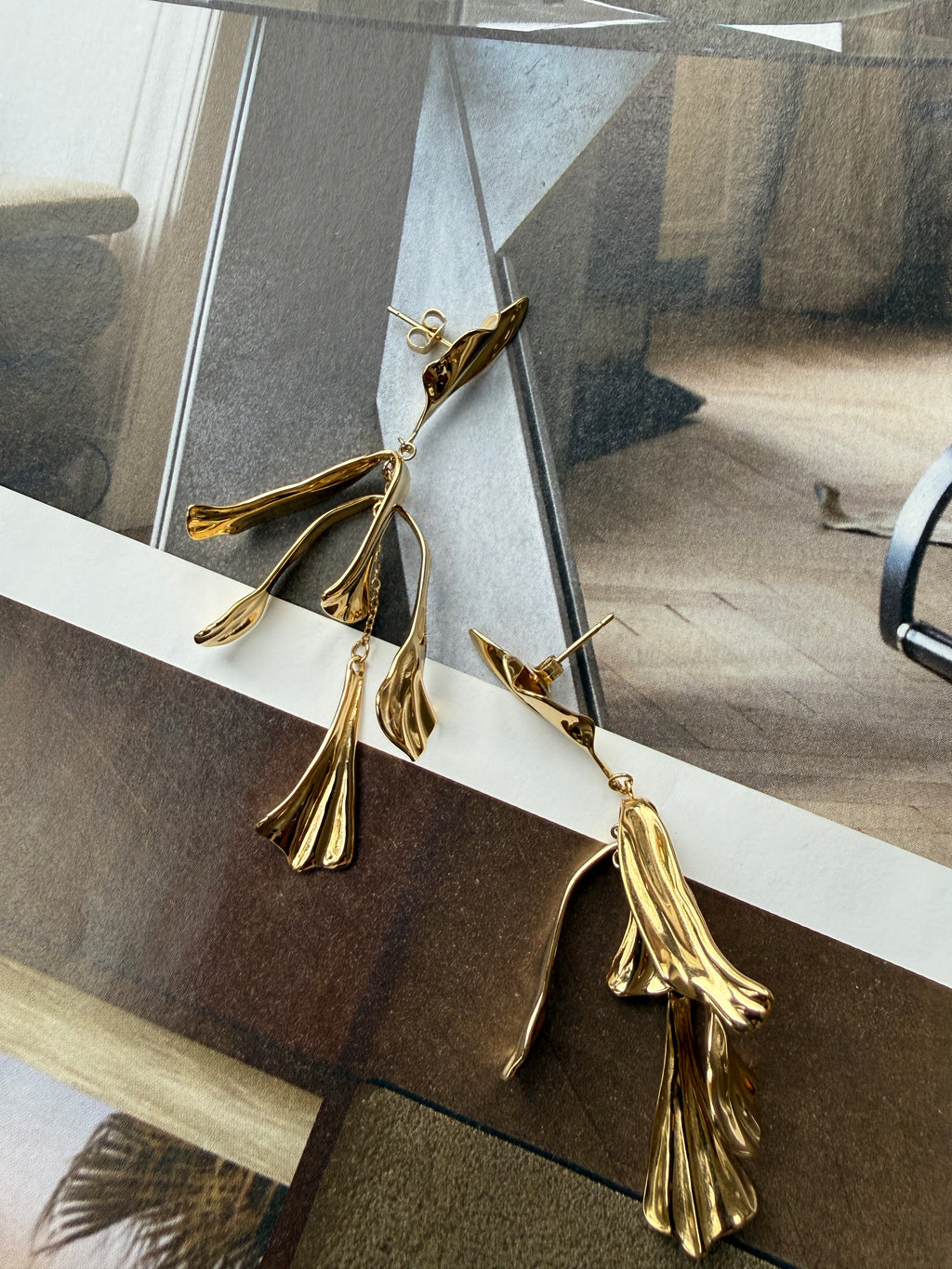 RIZZO EARRINGS / STAINLESS STEEL / 6CM