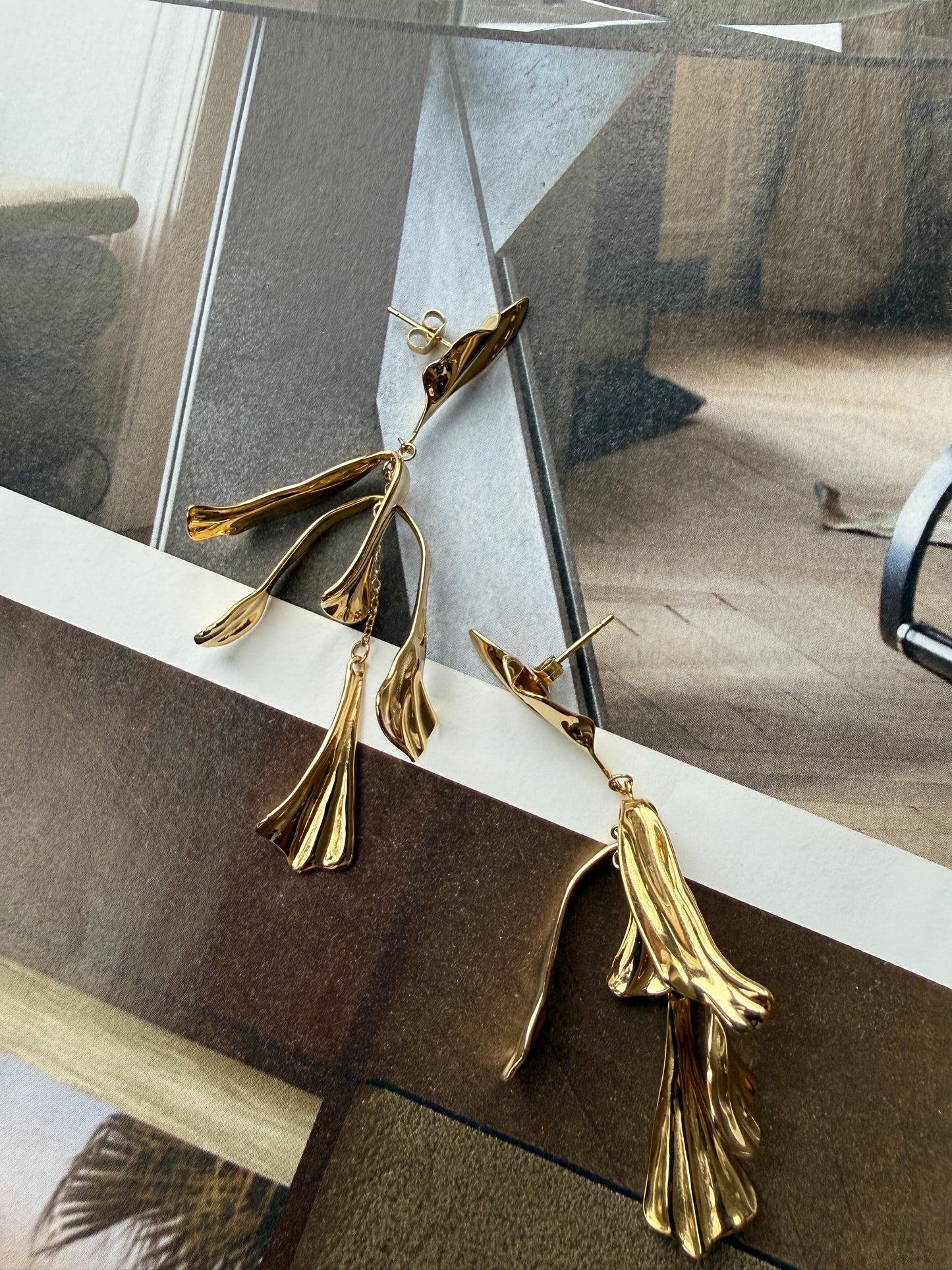 EARRINGS RIZZO / STAINLESS STEEL / 6CM