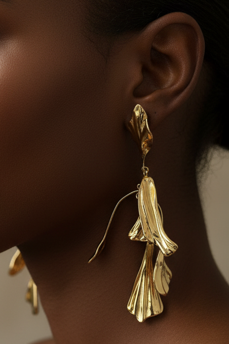 EARRINGS RIZZO / STAINLESS STEEL / 6CM