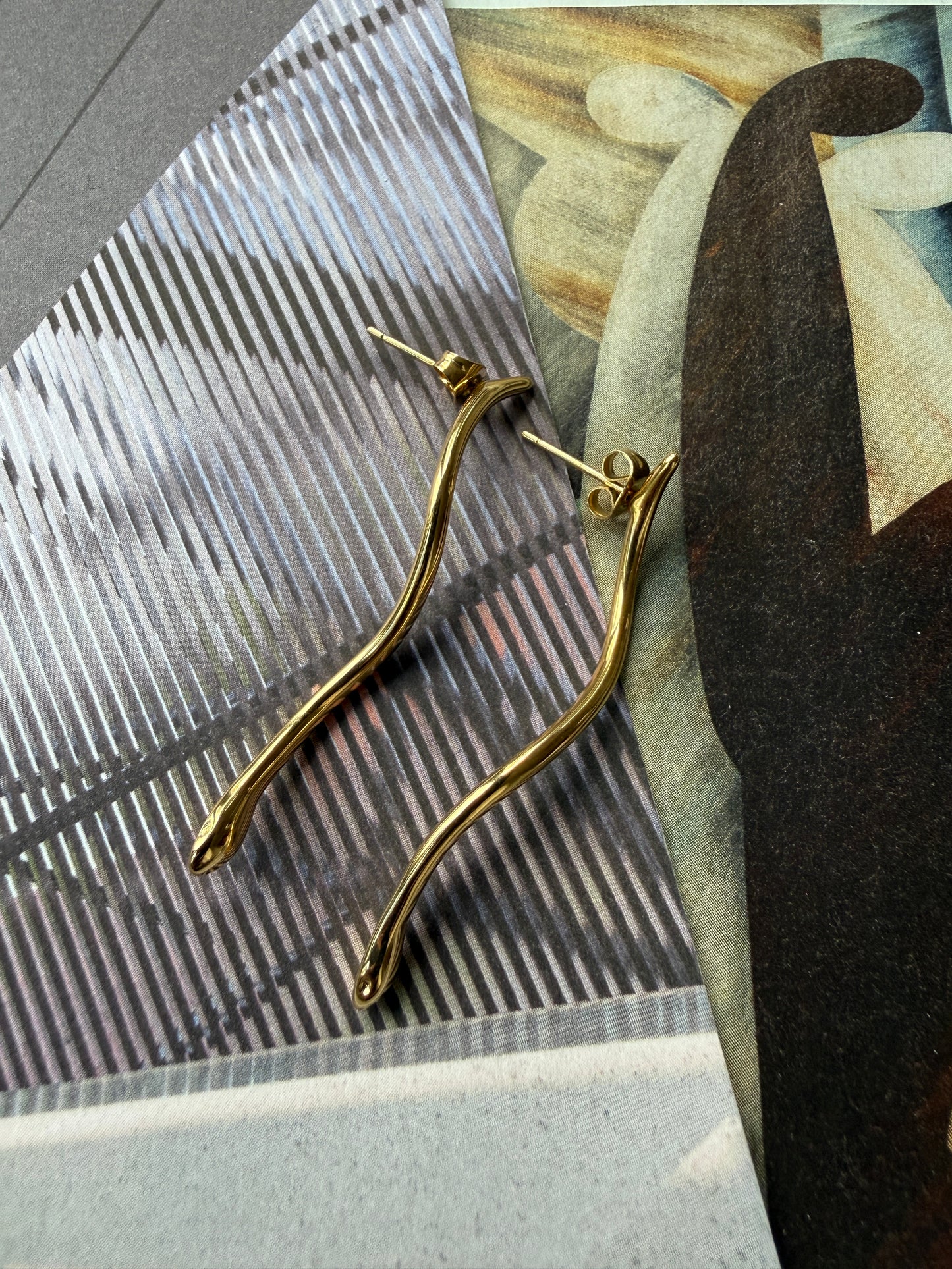 EARRINGS LEMS / STAINLESS STEEL EARRINGS / 5CM