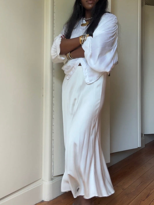 Viscose Silk feel Skirt, one size (34-42), length 90cm, New with Tags