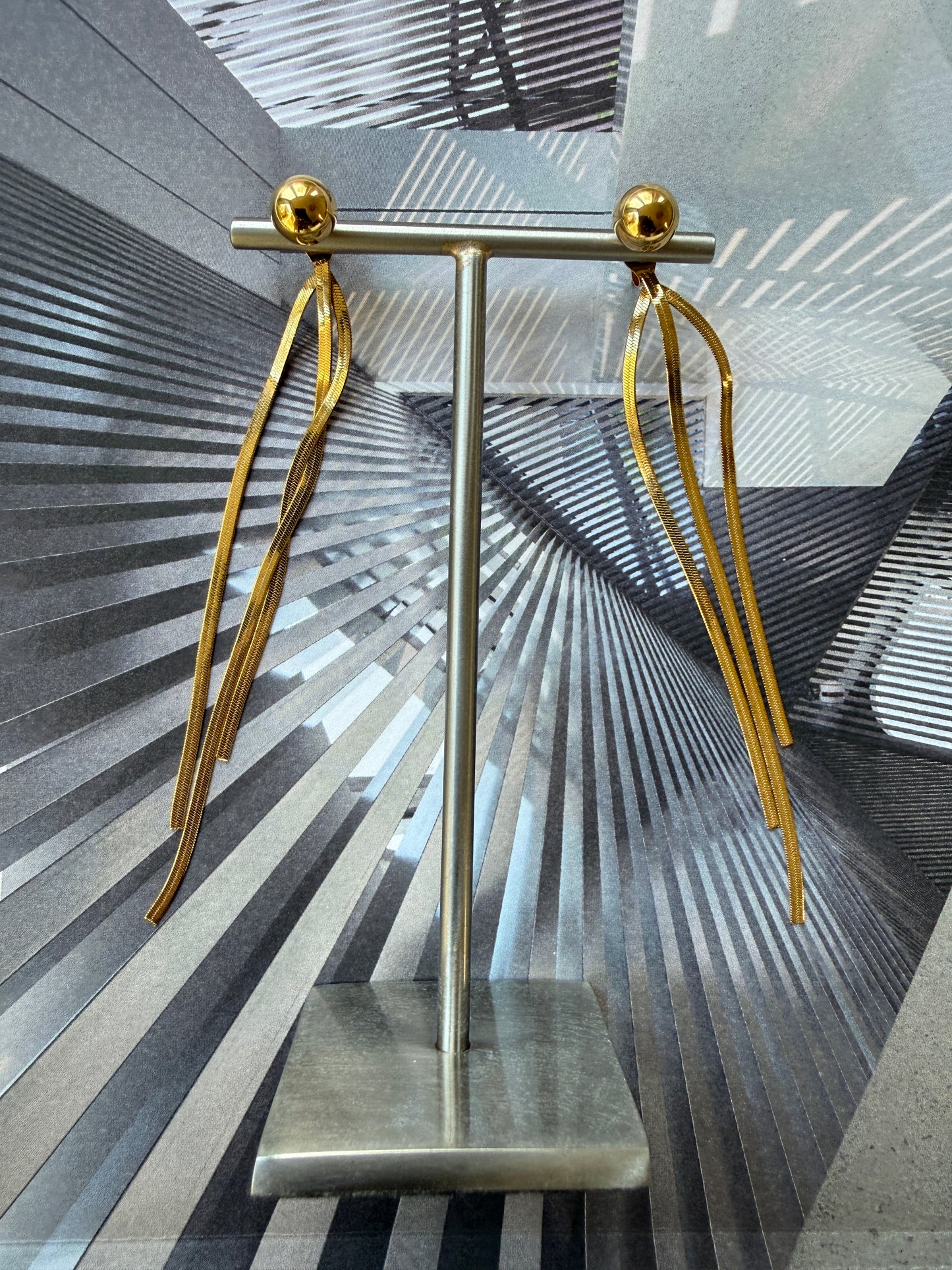 EARRINGS LONGÍ / STAINLESS STEEL / 5CM