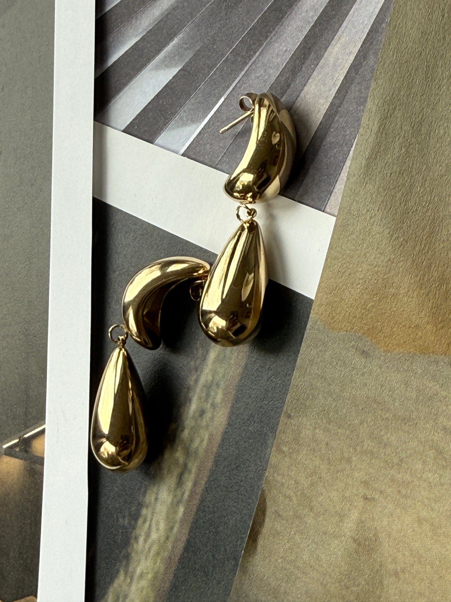 EARRINGS TINOU / STAINLESS STEEL / 5CM