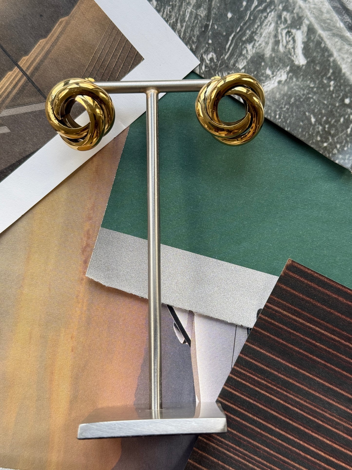 EARRINGS VINT / STAINLESS STEEL / 2cm