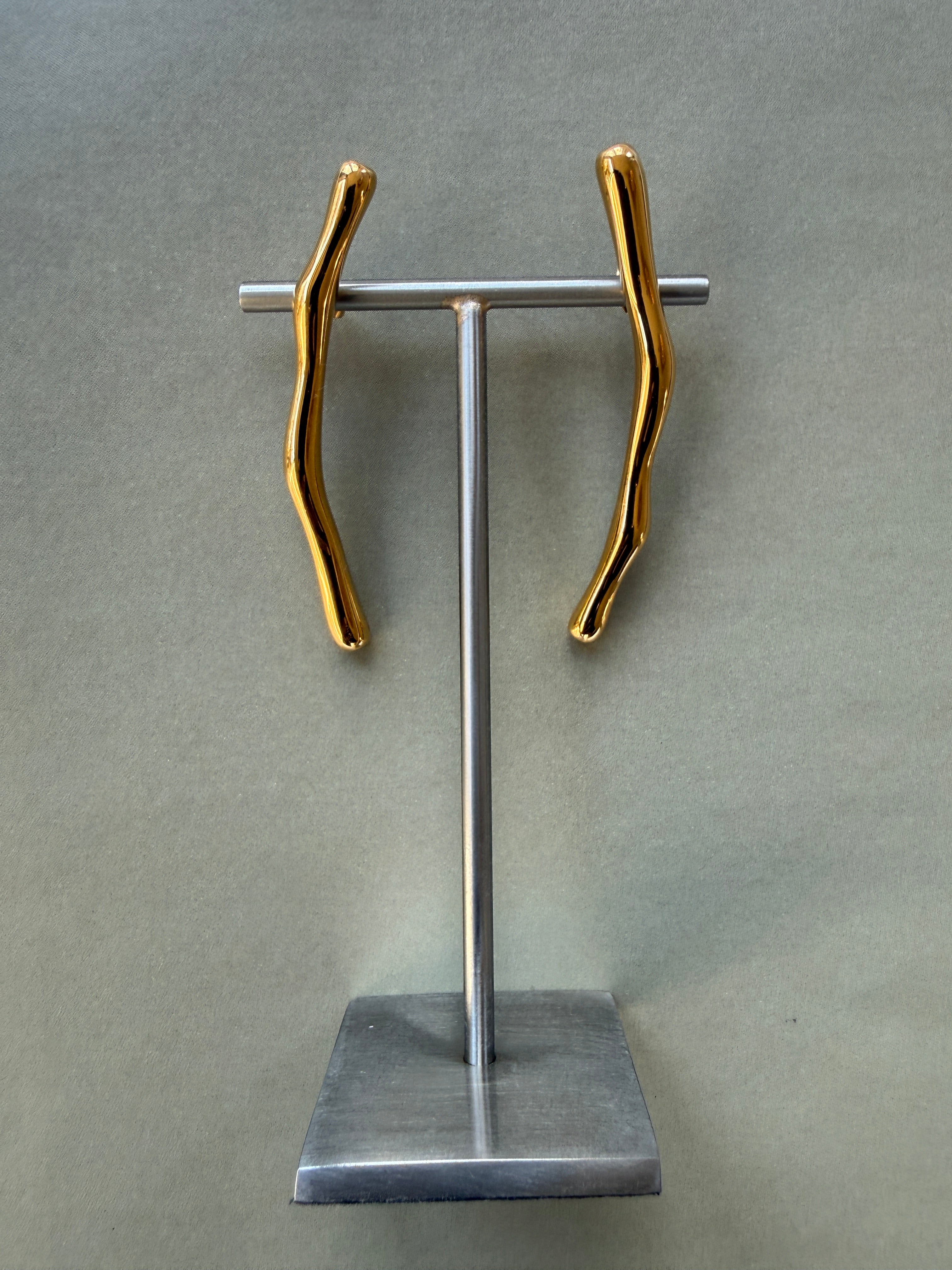 EARRINGS / STAINLESS STEEL / 6CM