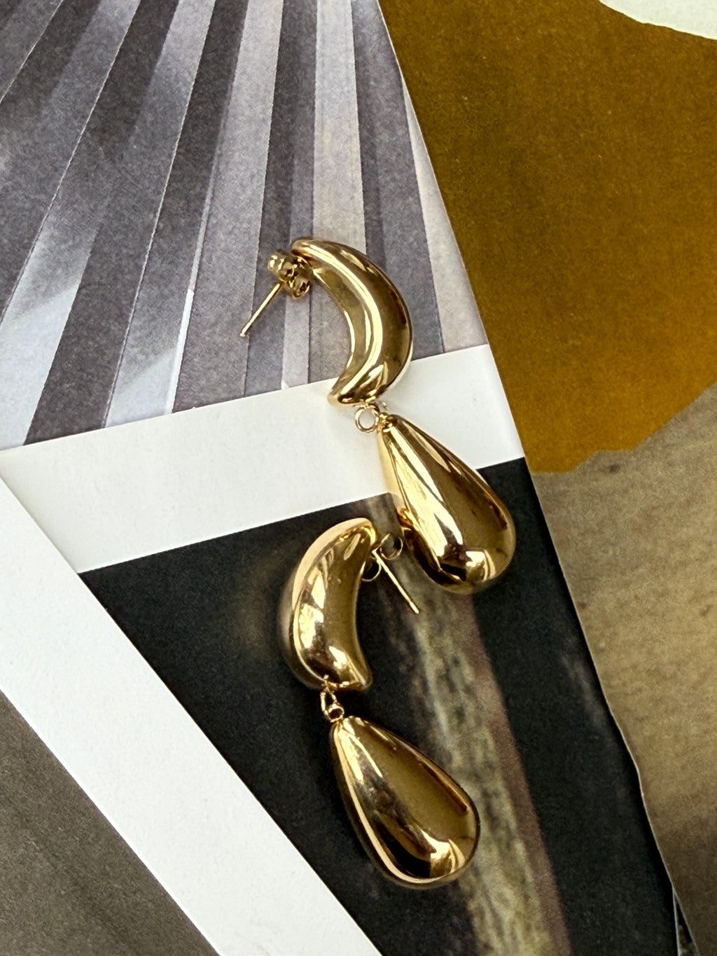 STAINLESS STEEL EARRINGS, 5CM