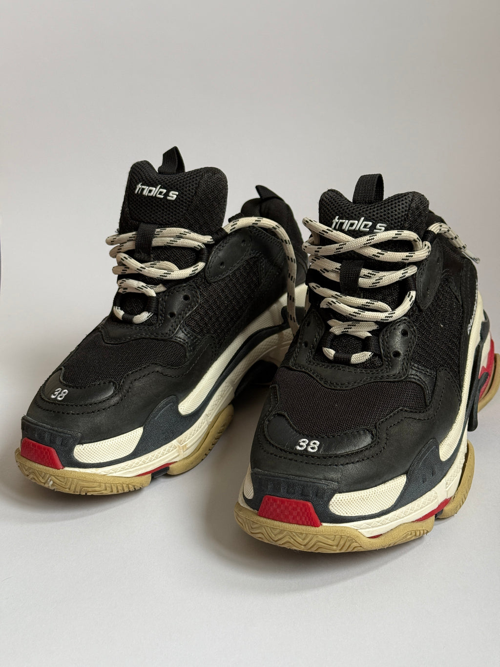 BALENCIAGA TRIPLE S CHUNKY ‘DAD’ SNEAKERS, SIZE38, WORN 2-4 TIMES