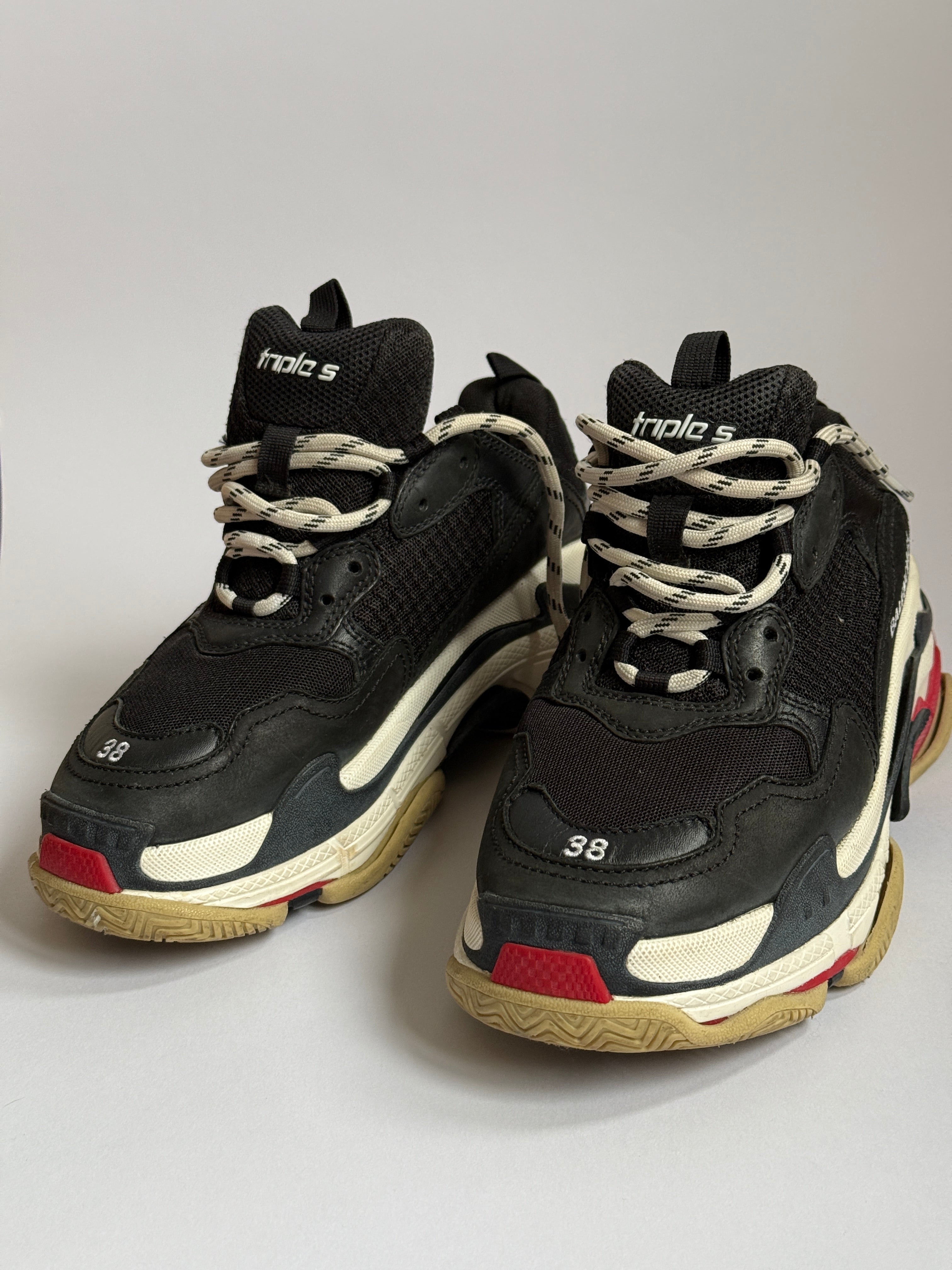 BALENCIAGA TRIPLE S CHUNKY ‘DAD’ SNEAKERS, SIZE38, WORN 2-4 TIMES