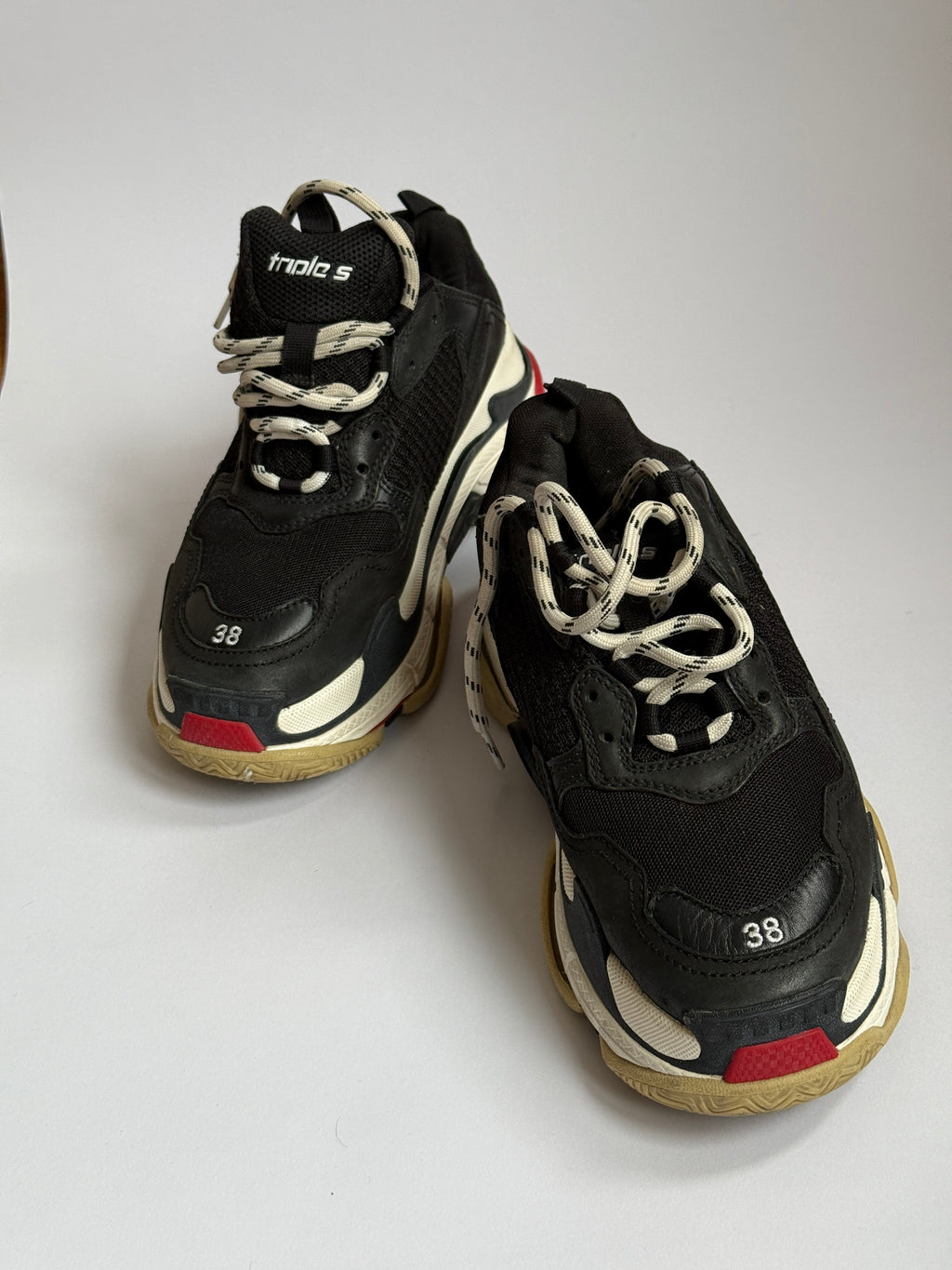 BALENCIAGA TRIPLE S CHUNKY ‘DAD’ SNEAKERS, SIZE38, WORN 2-4 TIMES