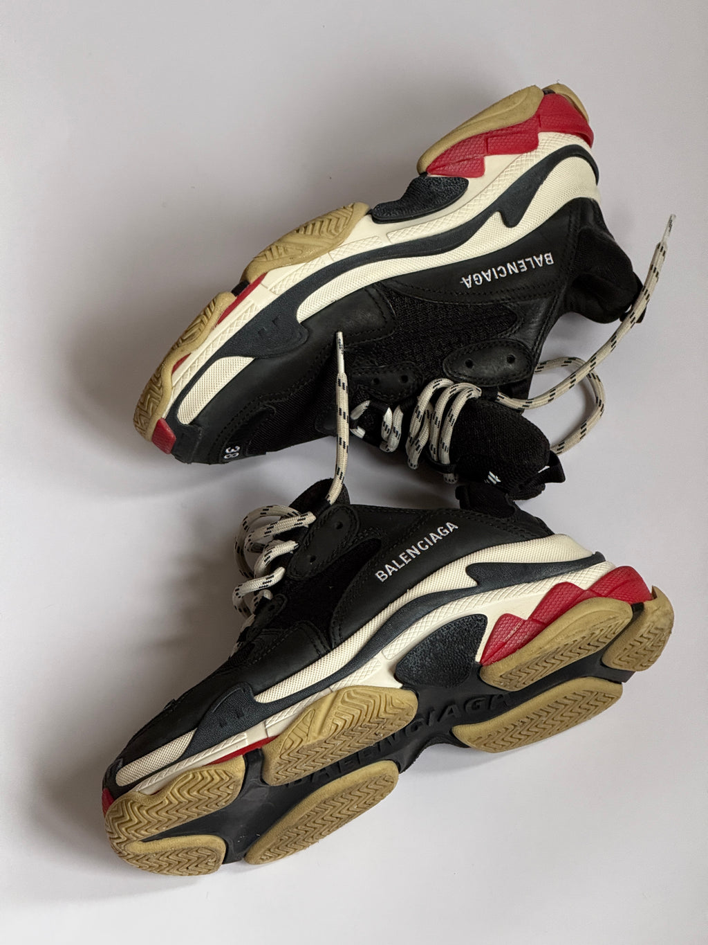 BALENCIAGA TRIPLE S CHUNKY ‘DAD’ SNEAKERS, SIZE38, WORN 2-4 TIMES