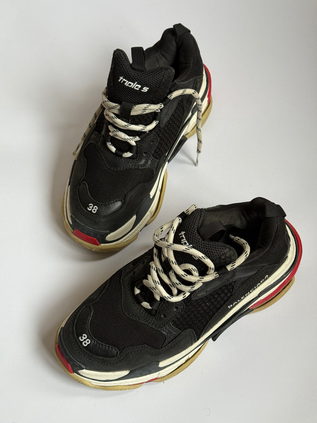 BALENCIAGA TRIPLE S CHUNKY ‘DAD’ SNEAKERS, SIZE38, WORN 2-4 TIMES