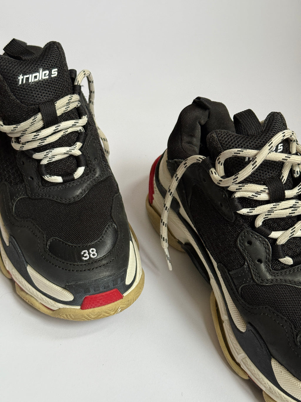 BALENCIAGA TRIPLE S CHUNKY ‘DAD’ SNEAKERS, SIZE38, WORN 2-4 TIMES