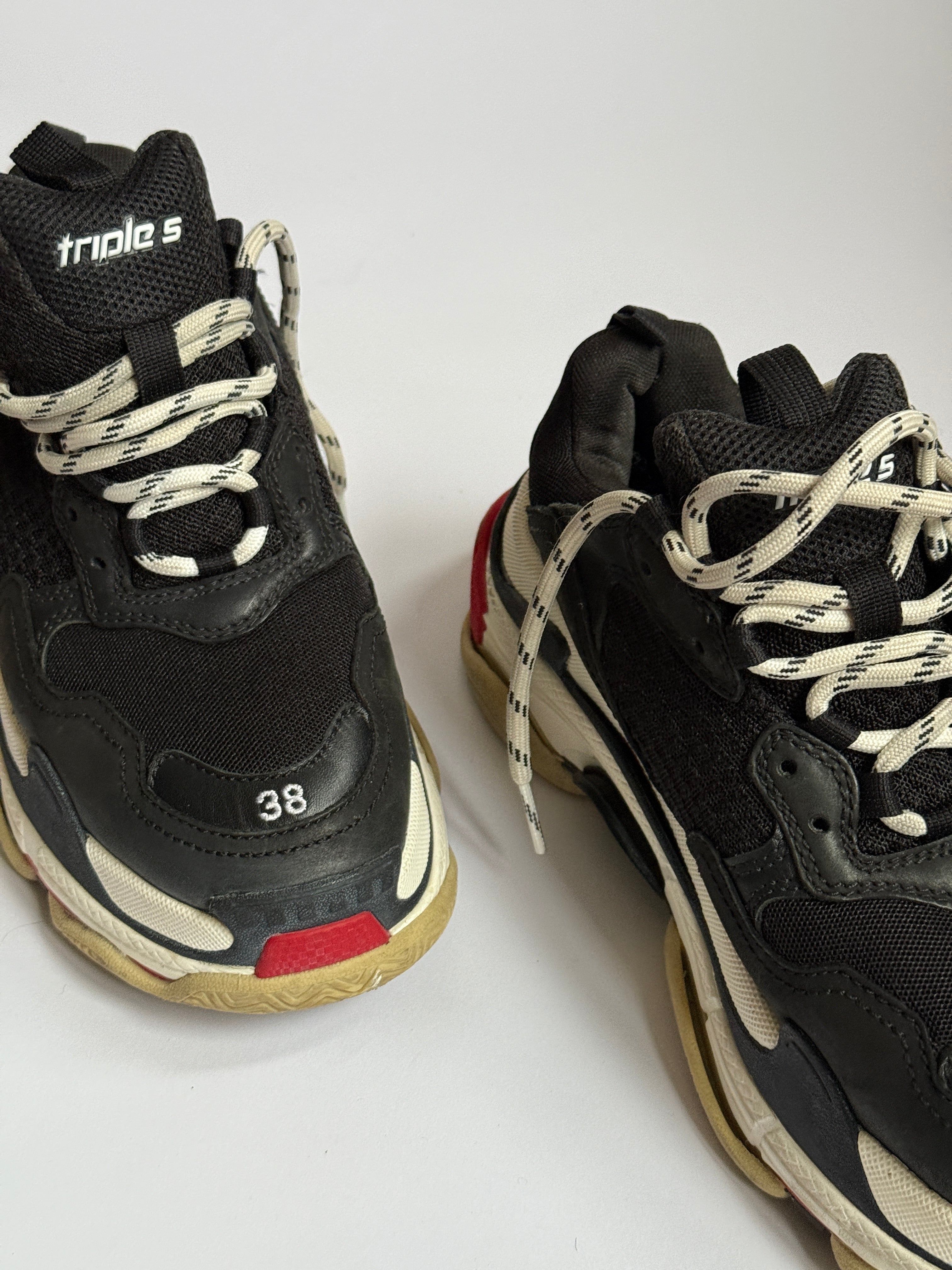 BALENCIAGA TRIPLE S CHUNKY ‘DAD’ SNEAKERS, SIZE38, WORN 2-4 TIMES