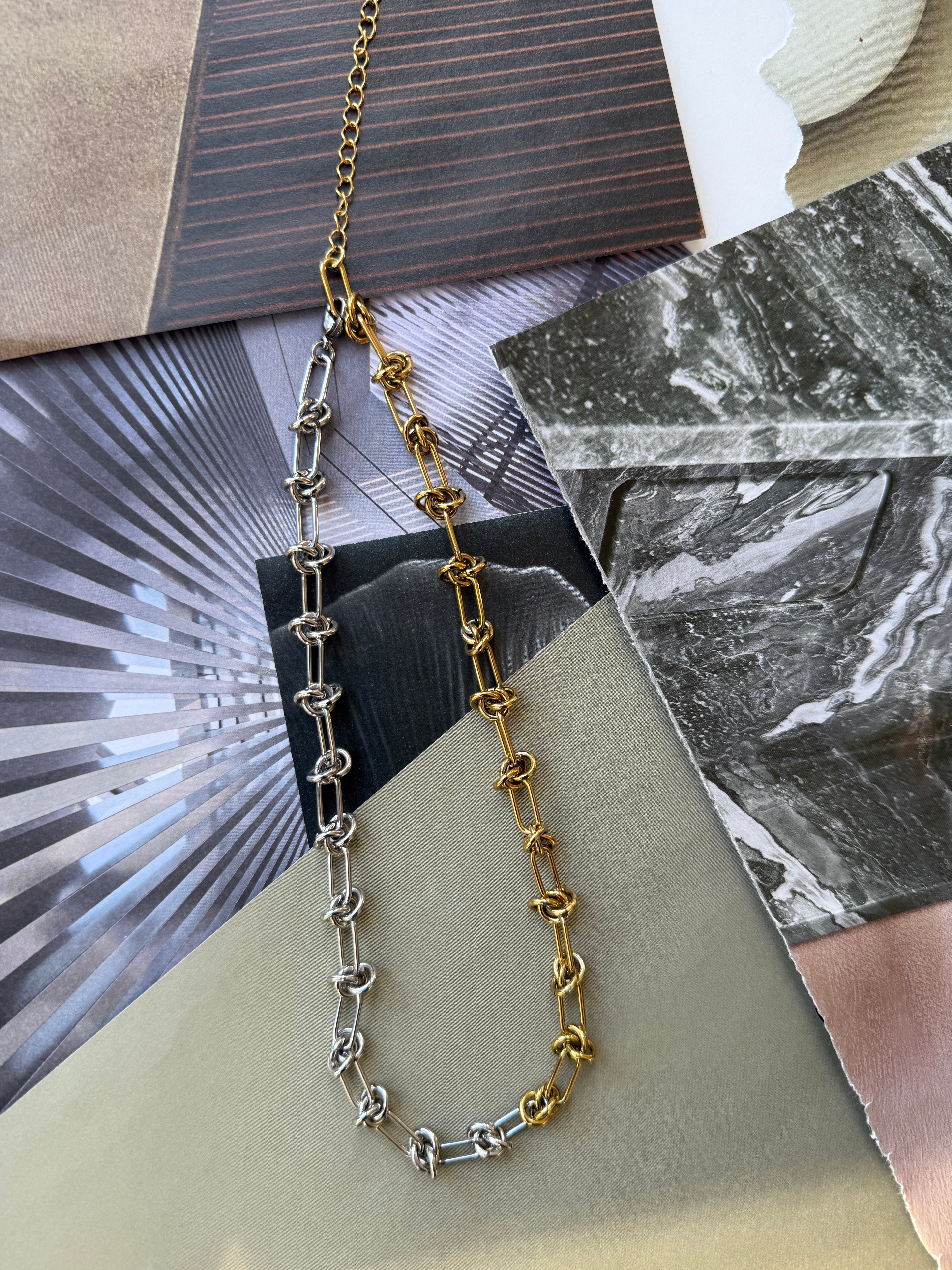 STAINLESS STEEL collier DUETTE