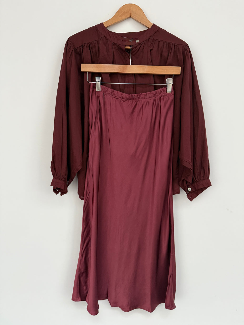 Blouse with Balloon Sleeves, Button Closure, One Size (34-42), Oversized Fit, New without Tags