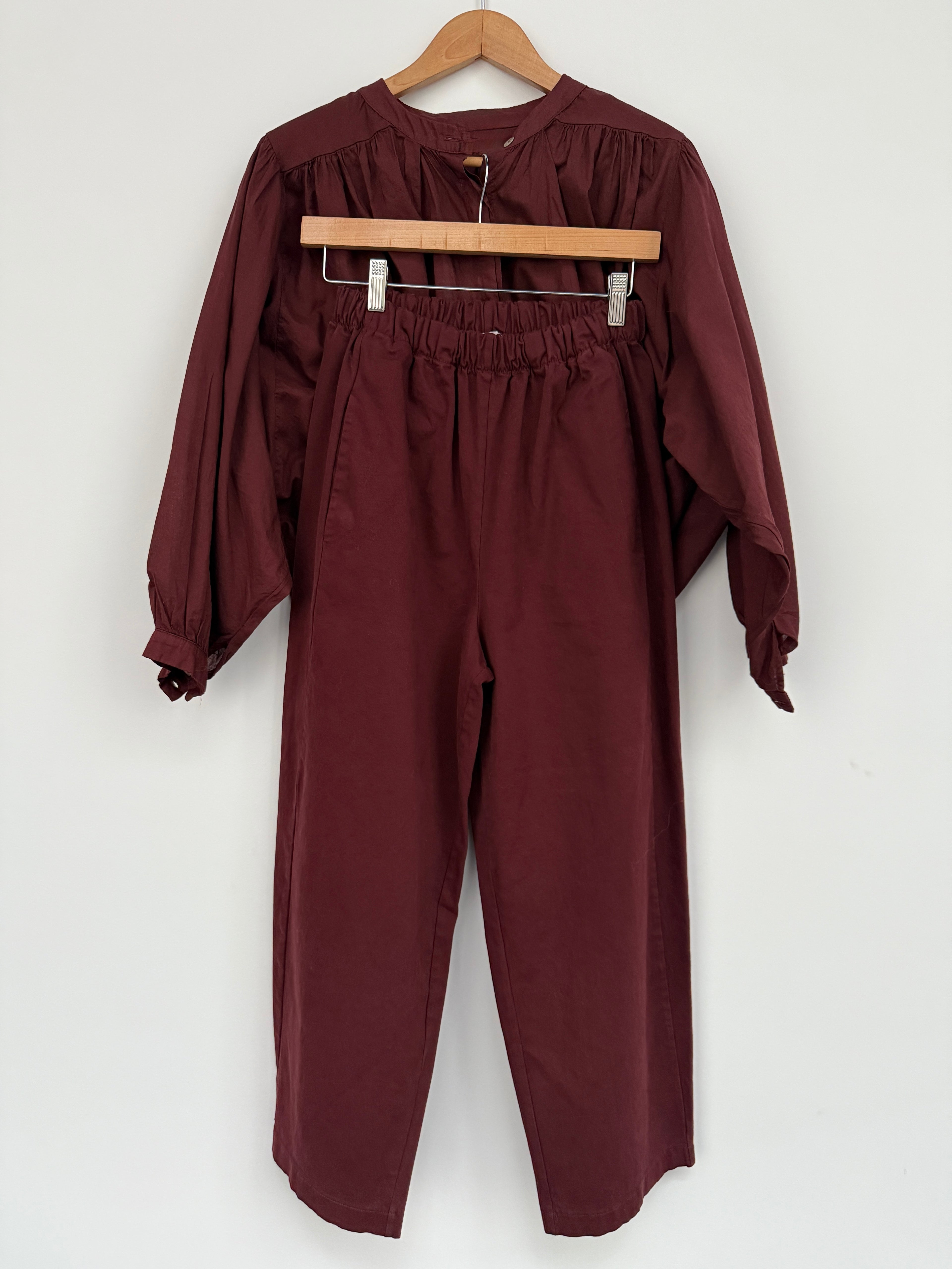 Blouse with Balloon Sleeves, Button Closure, One Size (34-42), Oversized Fit, New without Tags