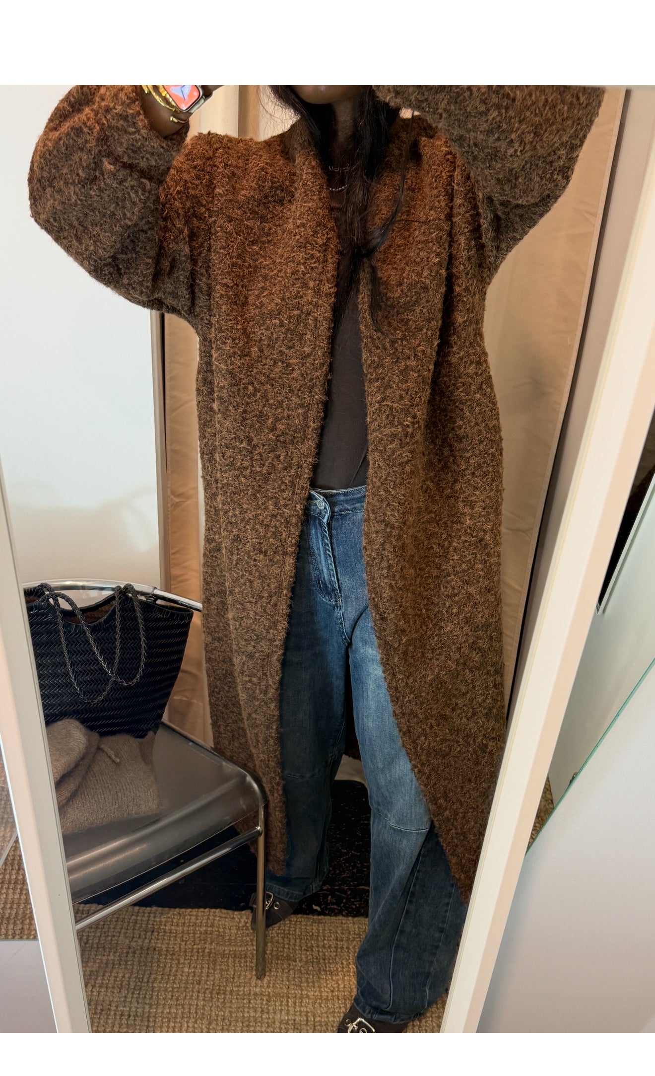 COAT PERMY CAMELBROWN / ONE SIZE 34/40