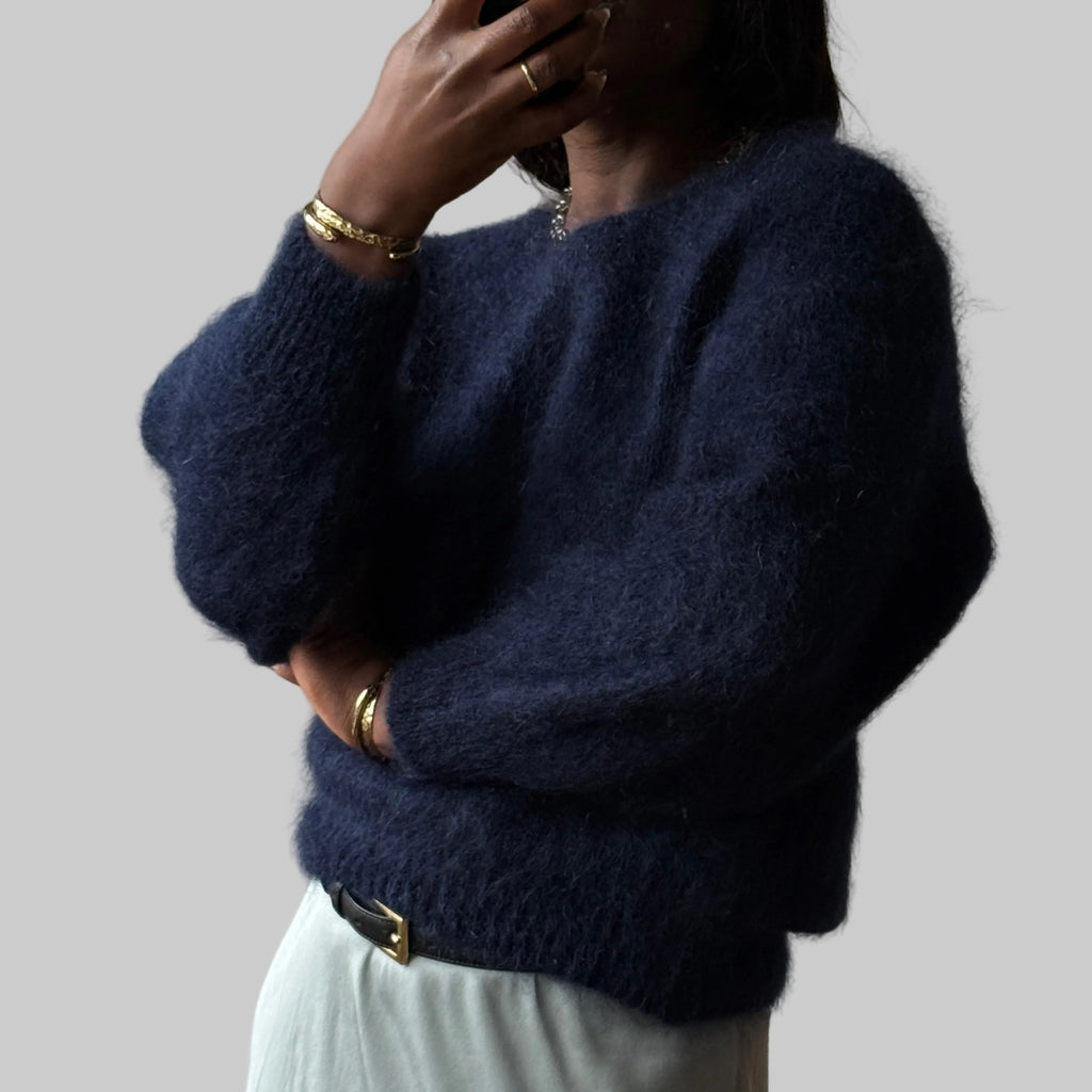 Small neck Mohair Knit, One Size (34-42), Normal Fit, New without tags