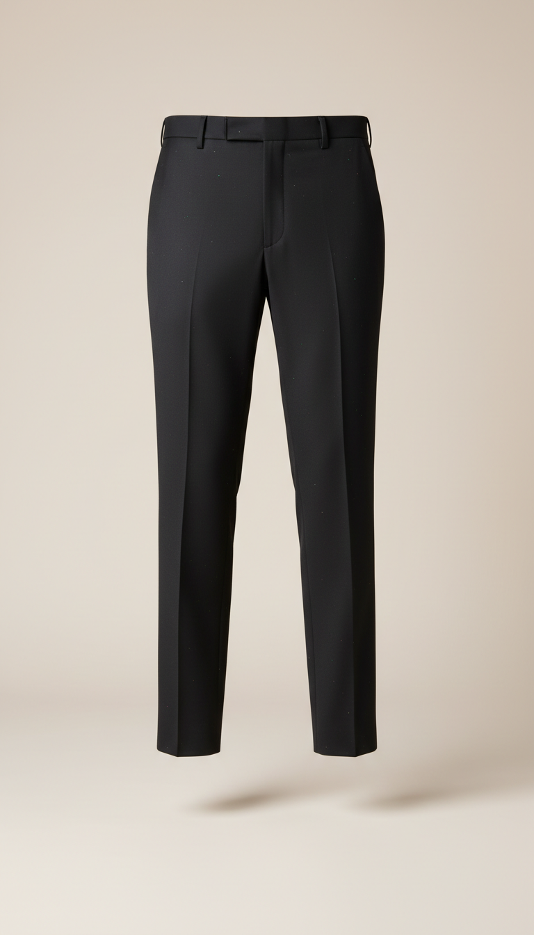 Midnight black tailored trousers